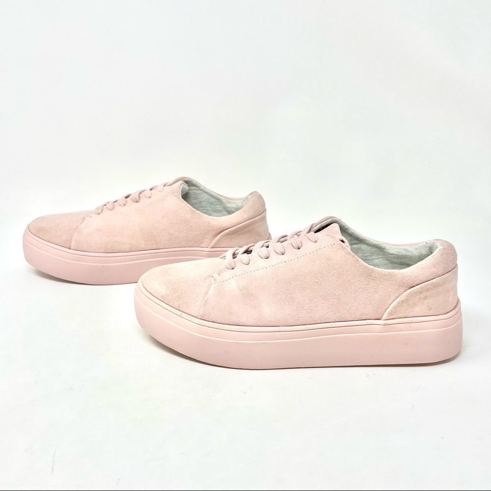 NEW DLG Monochromatic Pink Suede Chunky Sneakers Size 7 - Picture 4 of 8